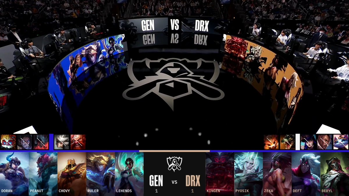 1-1 dans le BO ! #Worlds2022 🔴 twitch.tv/otplol_