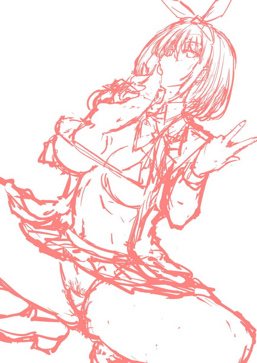 痴女のコスプレしてる四女描こうかな…明後日には! 