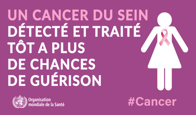 Même si le mois d'#OctobreRose touche à sa fin, la campagne @who de prévention et de sensibilisation contre le cancer du sein continue. Apprenez-en plus sur cette maladie pour nous aider à sauver des vies en éduquant le public. bit.ly/3feFDA1