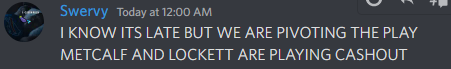 asthmaticbeast's tweet photo. This mf @SwervyOP actually called it..... Imagine putting Metcalf and Lockett as anytime TD scorer and Seahawks to win... If you don't know about this mans picks you will soon. #NFLPicks #sportsbettingtwitter #PrizePicksNFL #FanDuel @FanDuel https://t.co/SRS2bznBAt