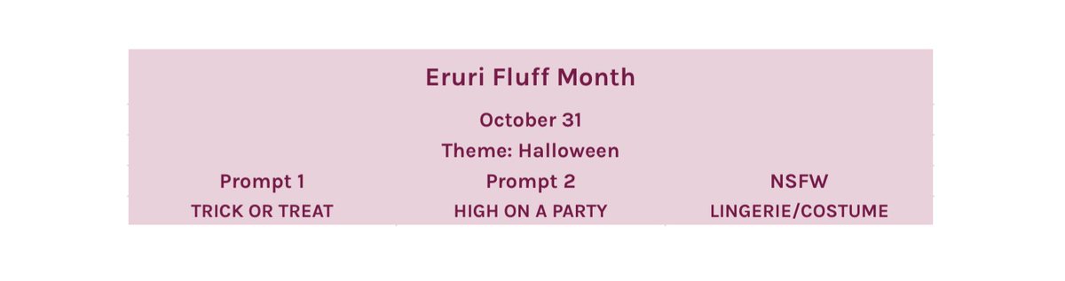 Happy Halloween! Here are the prompts! 🎃