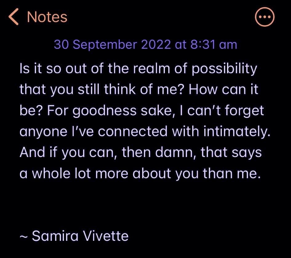 chastyscathouse's tweet photo. I’ve become obsessed with this writer. Found her on FB. Her works speak to me on a very personal level. Please check her out
@samiravivette https://t.co/jaUciUkY8u