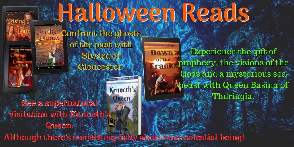 Looking for #HistoricalFiction with a ghostly touch for your #HalloweenReading? Dawn of the Franks mybook.to/DawnoftheFranks Kenneth's Queen mybook.to/KennethsQueen Quest for New England mybook.to/QuestforNewEng… #Halloween