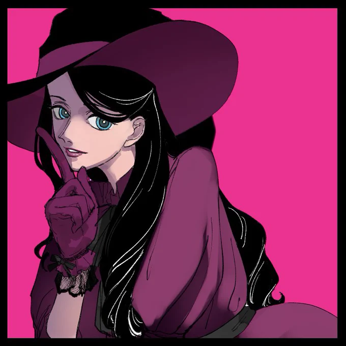 魔女っ子の枠はお淑やかな魔女のロビンちゃんが描きたかったのでそれを描いた。お菓子作りが得意そうな柔らかい雰囲気を色味や髪型にして、黒は控えめにした。に甘い。可愛い(つもりの)クッキーとかみんなに配ってる。 