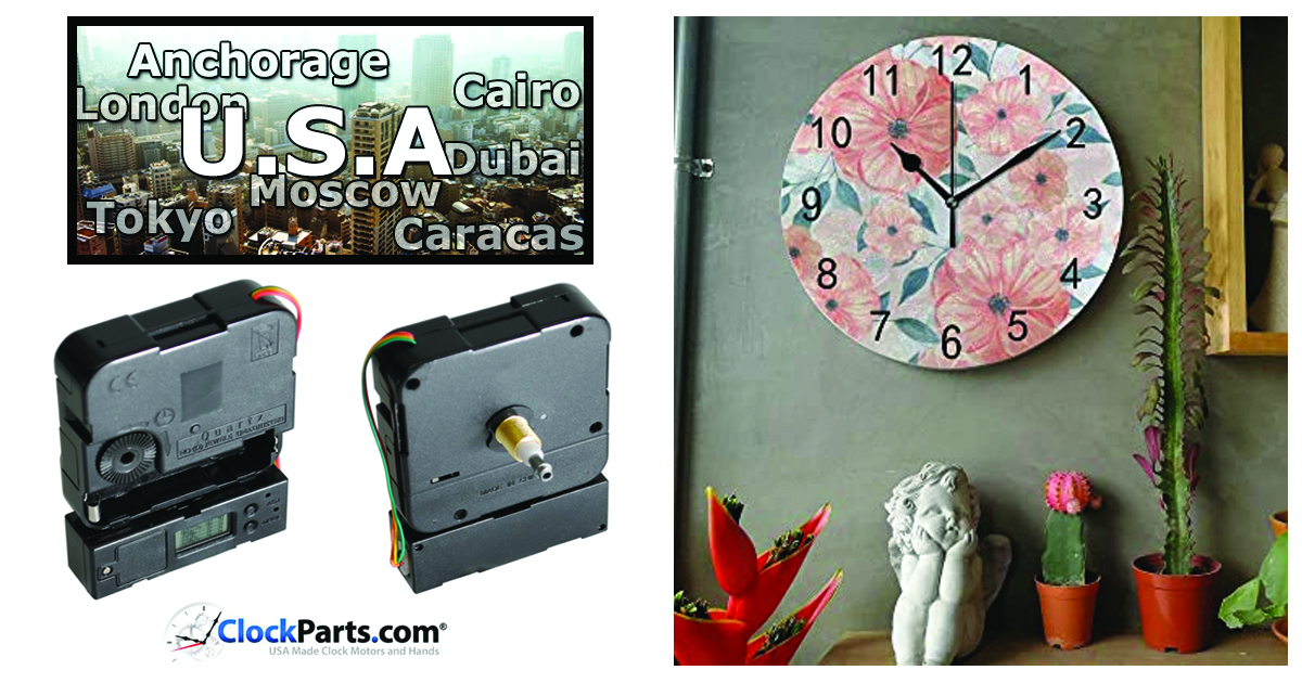 ClockPartsCom's tweet image. ClockParts.com/world-motor • ISI’s new #WorldClock movement is simply amazing. Even without receiving a radio or computer signal, it will change to reflect #DaylightSavingTime in all 26 time zones worldwide. This #ClockMotor works well with our High Torque #ClockHands.  #ClockParts