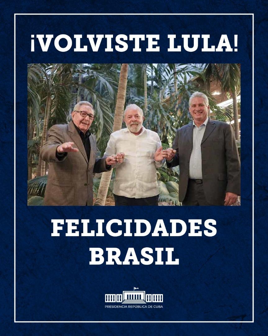 ¡Volviste #Lula! Felicidades #Brasil 🇧🇷
