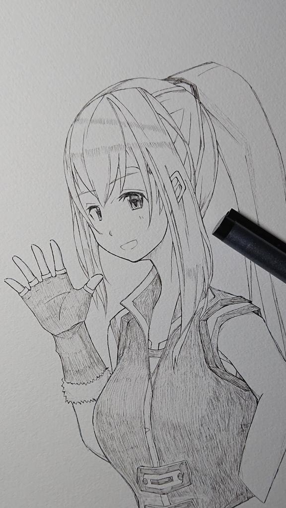 ceh72070's tweet photo. たまにはペン画で。シャイニングフォースクロスよりヒューマン娘(・ω・) #SFCEX #SFCEXZ https://t.co/JgZ8qFwvDG