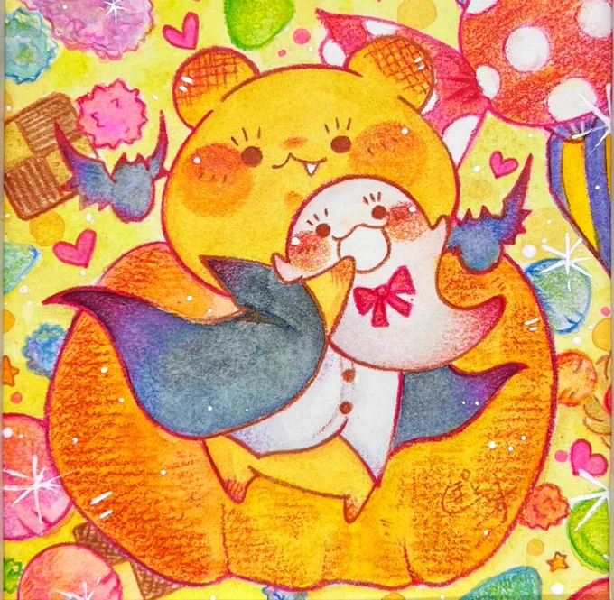 ハッピーハロウィーン!#Halloween #Halloween2022 #ハロウィン #ハロウィンイラスト2022 #ハロウィンイラスト展示会2022 #illustraion 