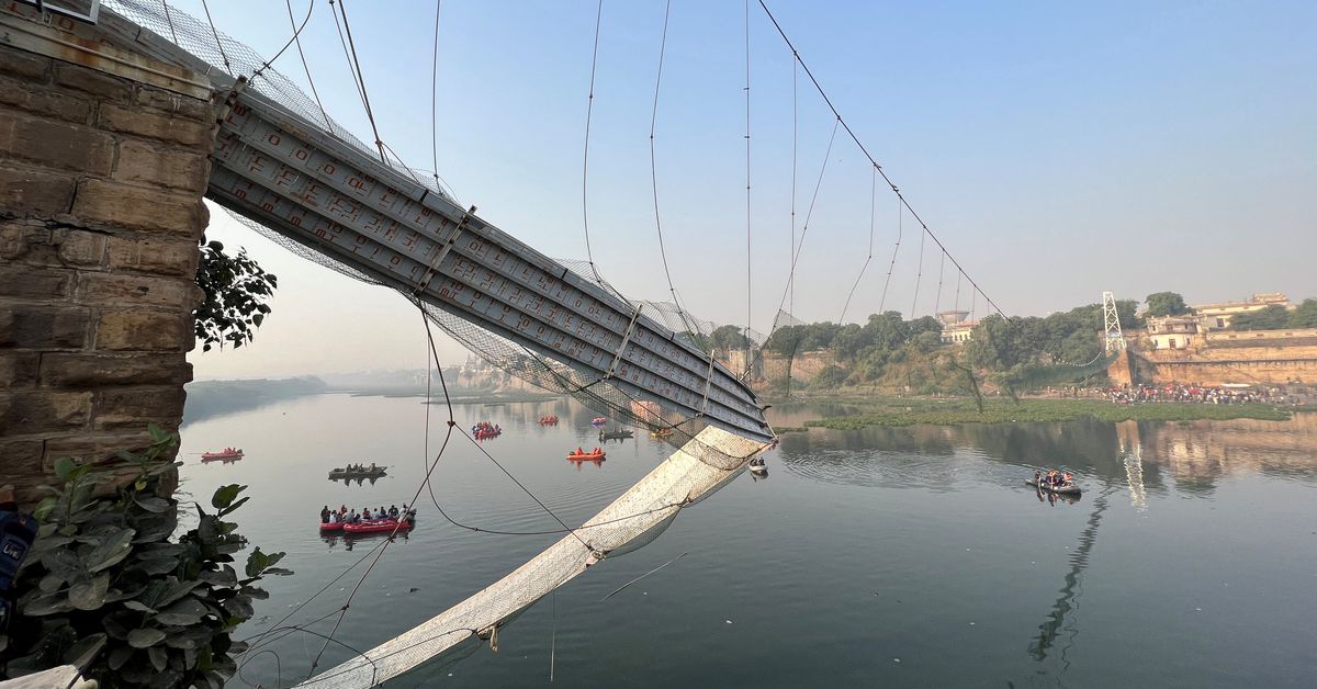 Death toll from India bridge collapse rises to 132, search on for missing reut.rs/3DVxwBX