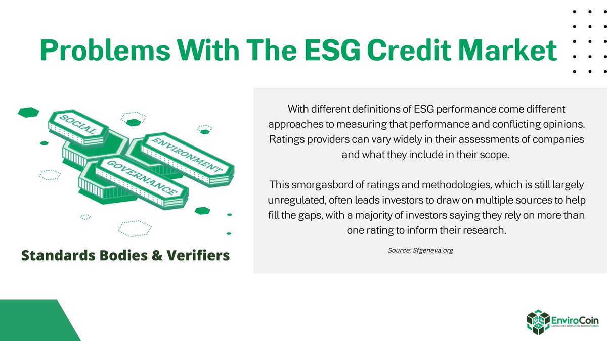 enviro_coin's tweet photo. Many investors and organizations rely on utilizing multiple sources to help fill certain gaps, which becomes a big problem at scale. #esg #sustainability #esginvesting #finance https://t.co/RKQBfrf3DL