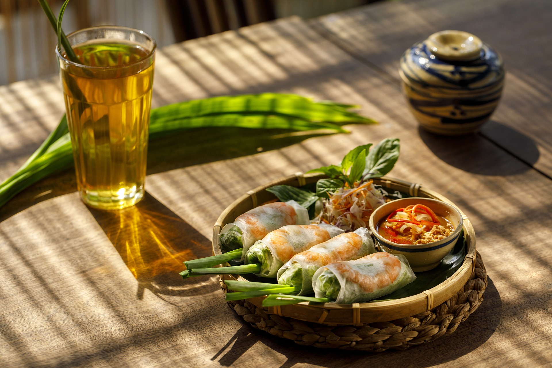 A dish of Vietnamese spring roll