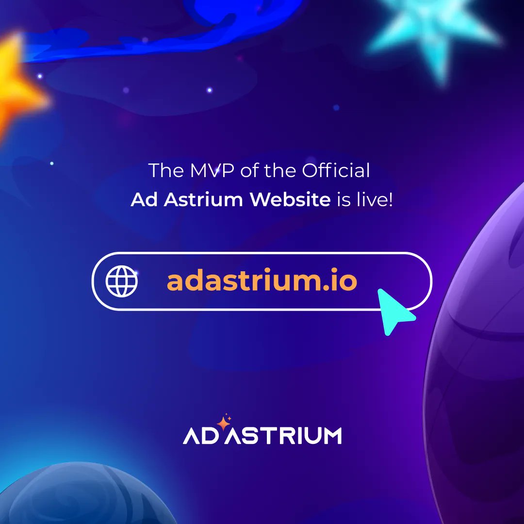 AdAstriumCNFT's tweet photo. Here's a big info drop on Ad Astrium ✨️
Check out our Minimally Viable Website, out now! 🔗
We're here to #disrupt and #innovate the #StarRegistry industry by bringing it to #Web3. And we're building on @Cardano!
#CNFT #CNFTCommunity #NFT #Cardano https://t.co/jAZWh1xbG9