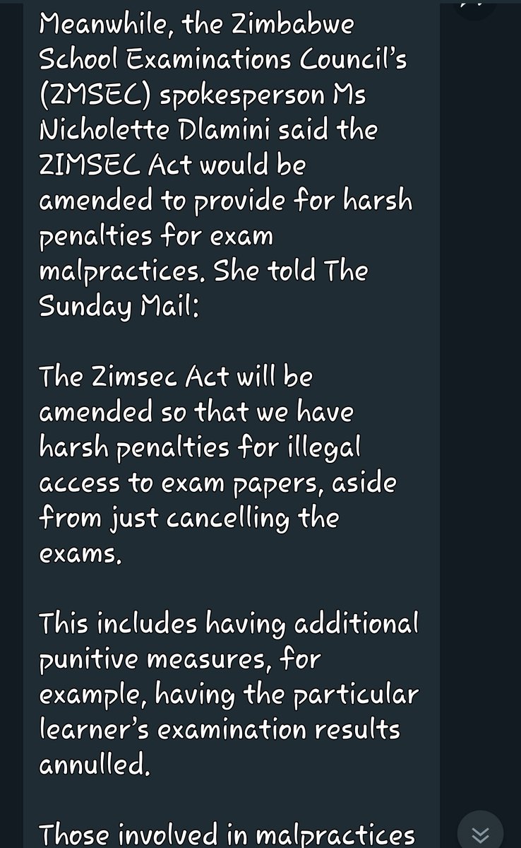 The move to amend the Zimsec Act so that punishment is much more severe misses the point that the problem is the system not the students. Students are at the tail-end of the rot and it simply manifests there not necessarily that they are the problem. It's a cause for concern.