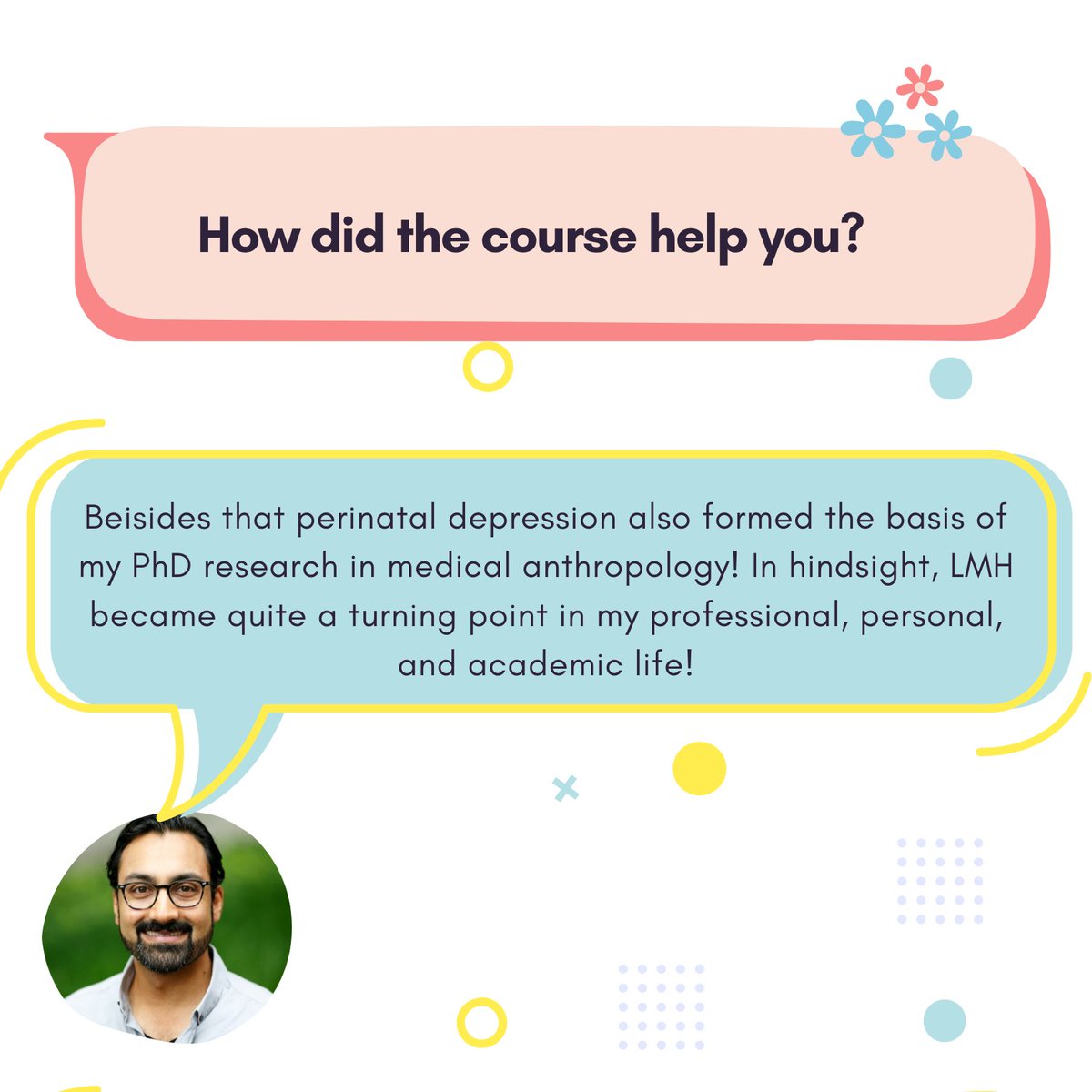 Hear from our alumnus, @aneelbrar, on how Leadership in Mental Health course became quite a turning point in his professional, personal, & academic life. Here's your chance to learn about innovations in #Mentalhealth or exploring a career in research & implementation!