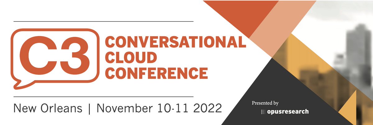 Join #Five9 Dir. Tech Markting, @EbullientErin, at @OpusResearch Conversational Cloud Conference, happening Nov. 10-11 in New Orleans & learn how to make conversational #AI experiences more human. spr.ly/6019MYVOv