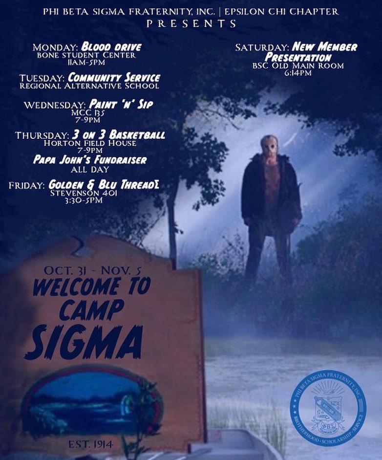 Σigma Week is Here🤟🏼. Back and coming harder than ever🤫, we would love for the campus to please come out to everything. You guys don’t wanna miss out this week😈