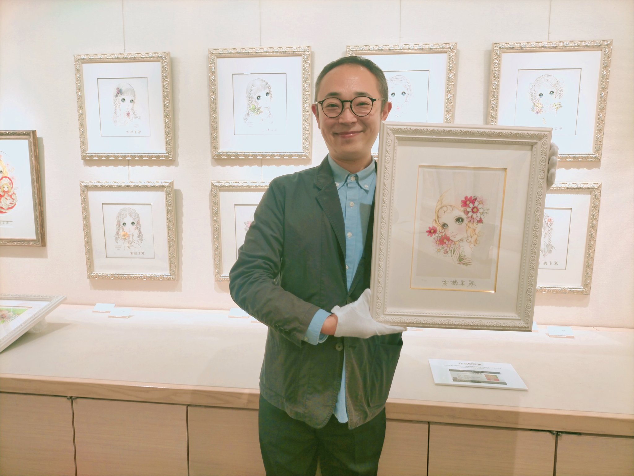 高橋真琴ジクレープリント画「マフの少女」