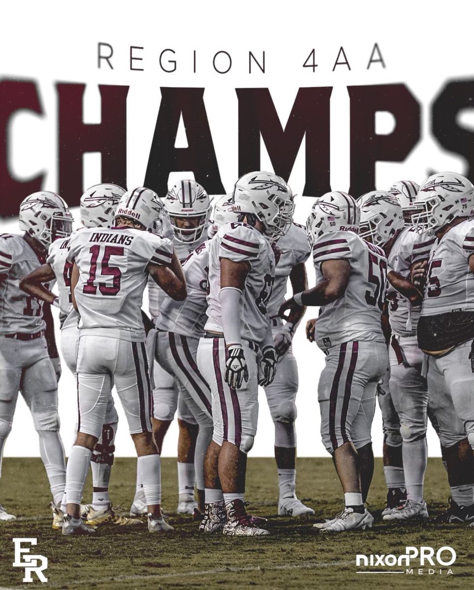 GAME WEEK.
RD1 PLAYOFFS 🏈 
$10 a ticket 🎟 
MAROON OUT
Get there early and pack the house! 1st home playoff game since 2009!

#1 <a href="/er_football/">ER Indians Football</a> vs #4 Polk Co