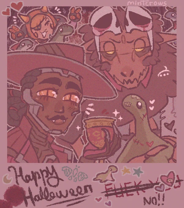 happy (almost) halloween.drink a lot of eggnog or whatever [#apexlegends #apexlegendsfanart] 