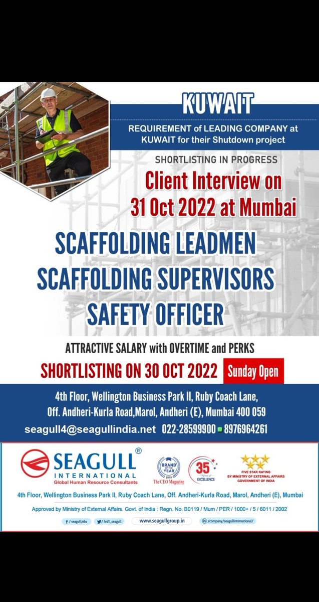 gulfjob8's tweet photo. Saudi Arabia jobs for An International Oil & Gas company.
#vacancies #jobalert #sharecv #cncmachine #urgentrequirement #interview #jobalert #recruitment #project #saudiarabiajobs #blasterandpainter #mechanicalfitter #welder #permitreceiver #planningengineer #qainspect https://t.co/CfQZeW2INZ