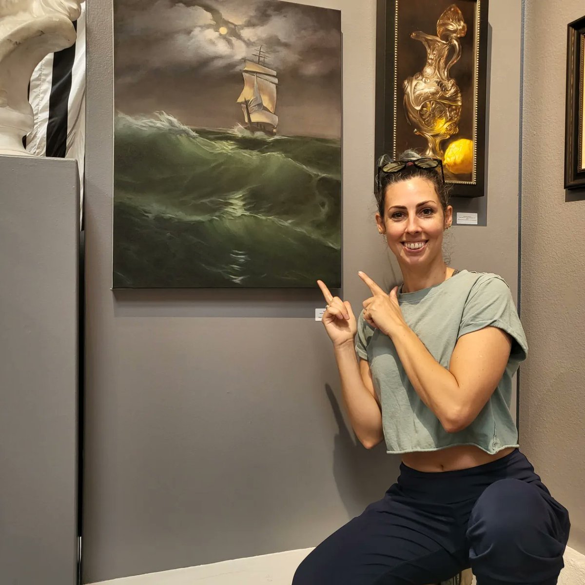 Super cool to have my painting hung with all these phenomenal painters at Kline's open house and gallery. Usually these just end up stacked in my closet  :)