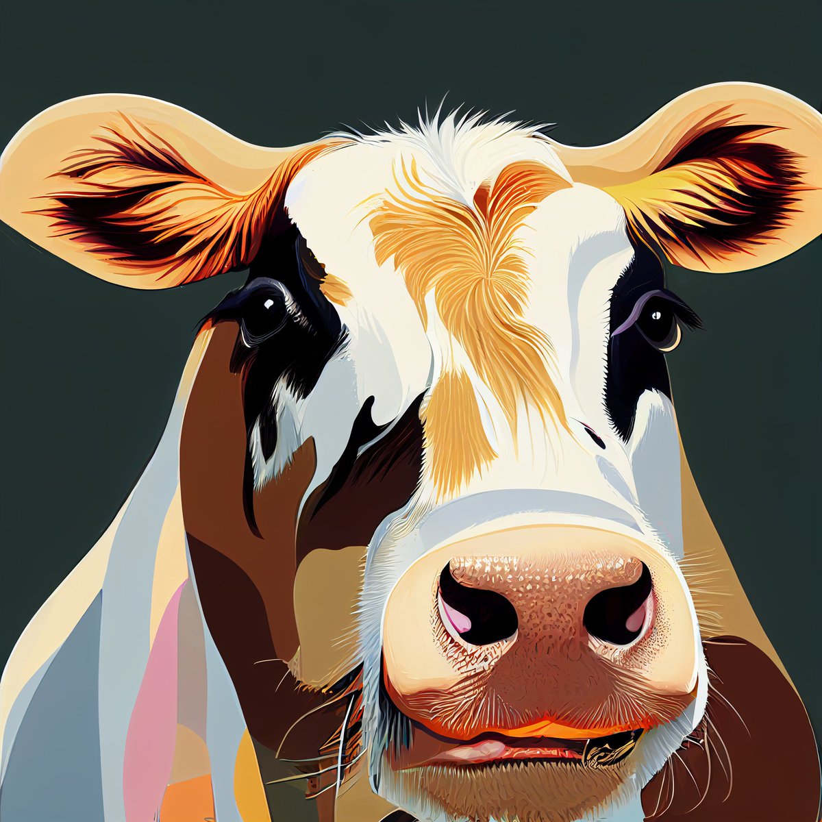 A cow in #midjourney.  These tools are fascinating.