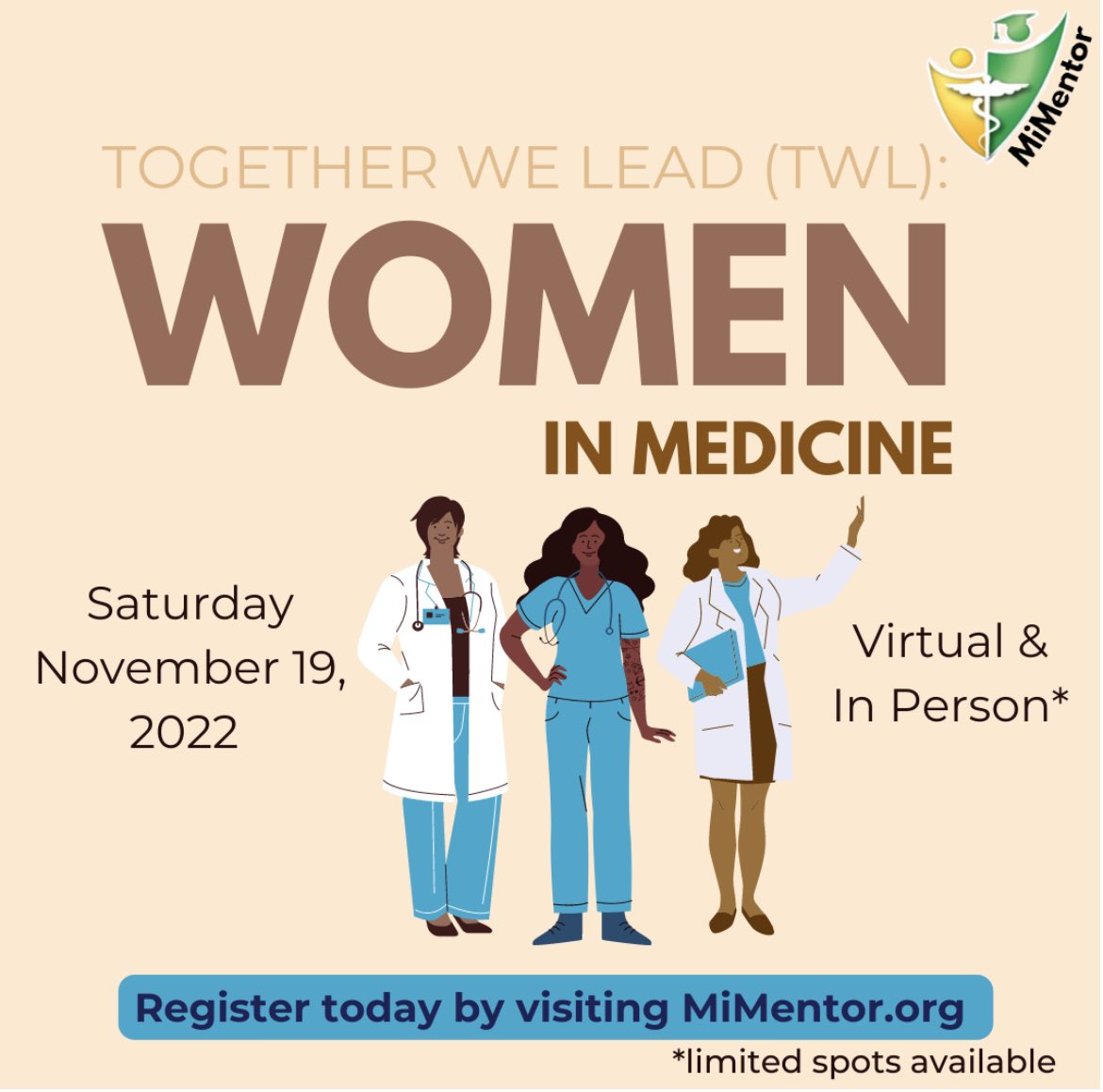 Attention pre-med/med students! Please apply for this (hybrid) in person leadership event “Women in Medicine” event in California by @MiMentorOrg! For those outside of Cali, register/join for the virtual option! Deadline to apply this Wed. Nov. 2! Link below 👇#MedTwitter