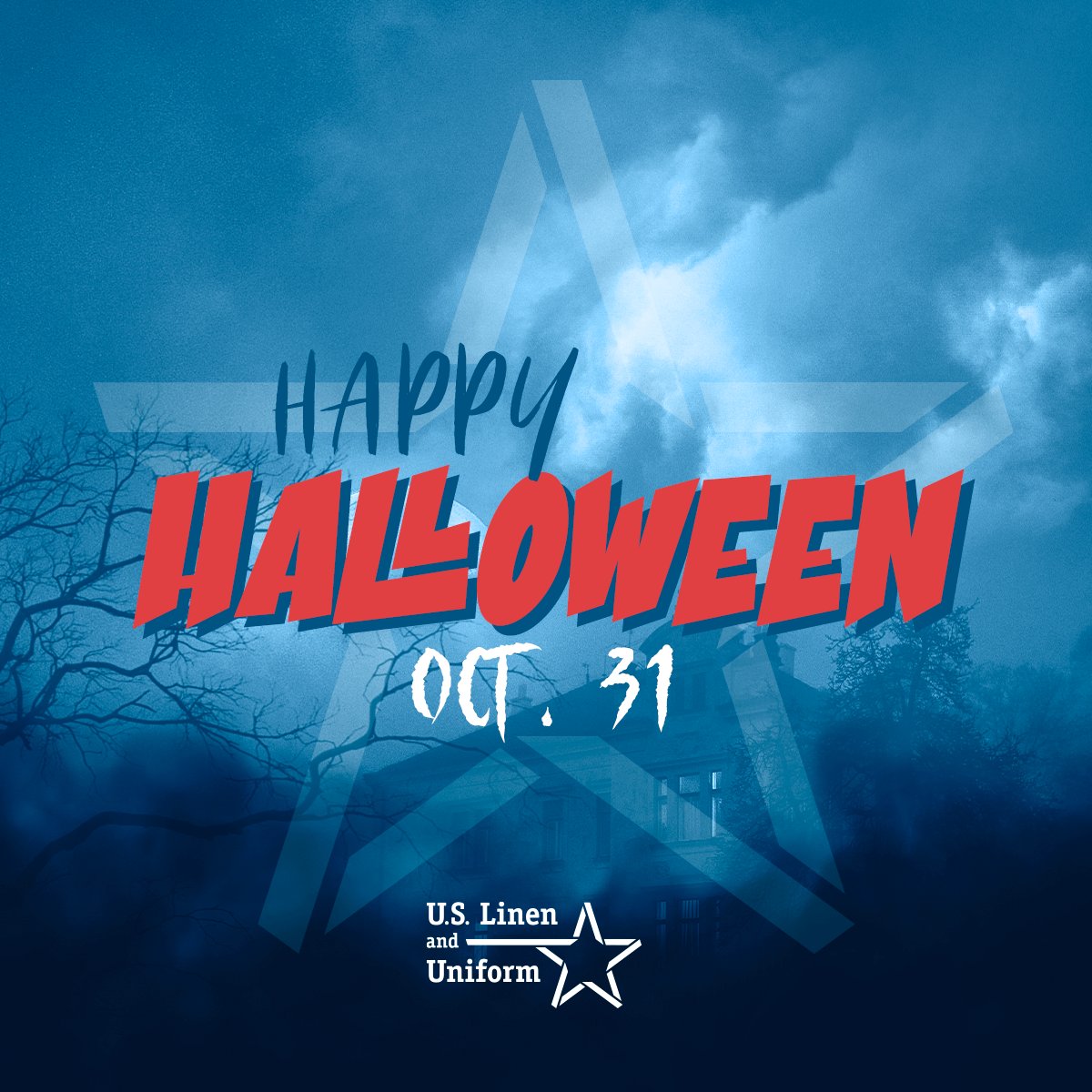 If you think haunted houses are scary, you should see a business without a linen service! 😱 Happy #Halloween from U.S. Linen &amp; Uniform!