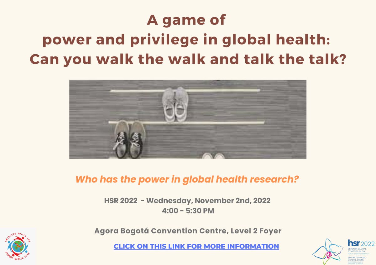 Please join us for a game of power walk in health systems research by @ev4gh #HSR2022 #EV2022 @vkranthikumari @ceaval @cssemugabo8 @NandiniDPS @johndmaes @H_S_Global