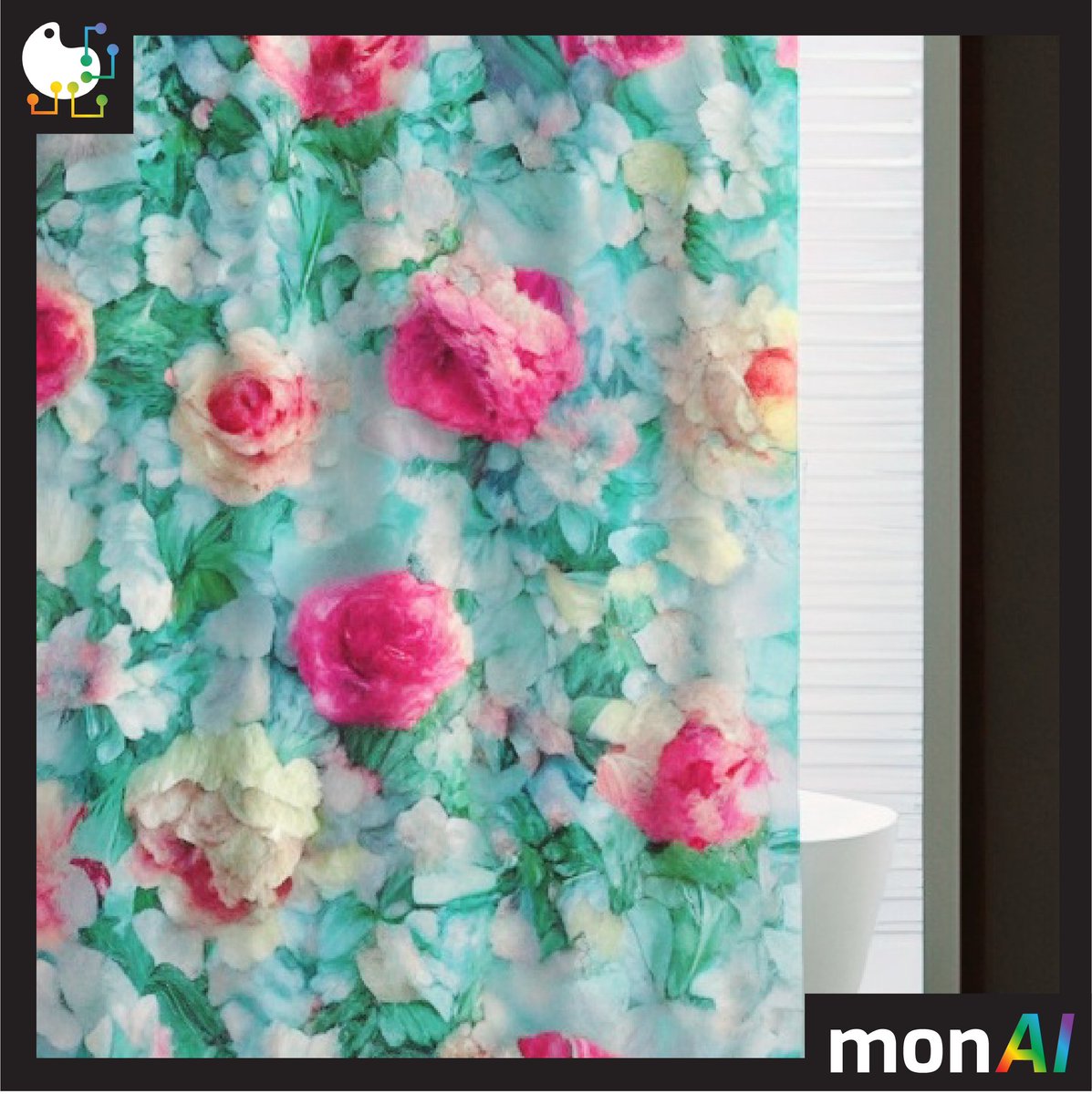 TesseractMobile's tweet photo. #Promptober2022 Day 30:😱 These might look like innocent floral shower curtains, but don't be fooled! There could be someone hiding behind those shower curtains! 

All of these images were made with the #AIArtGenerator, @monai_art👉 https://t.co/1W2qMOtNsu
#monaiart #fear https://t.co/mCGp3fDNDN