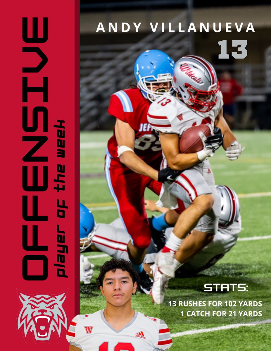 WoodrowFootball's tweet photo. Congrats to our Players of the Week against Kimball!

Offensive- @AndresV68991383 
Co-Defensive- @BrysonBaggett &amp; @SawyerPlatt1 

#CodeRed #HeismanHigh #NuffSaid 
@EndzoneEdits https://t.co/O6JMWNaOSb