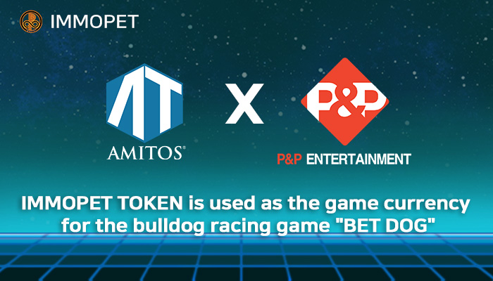 🚀 Hello.
This is the IMMOPET team.

IMMOPET TOKEN will be used in  P&amp;P Entertainment's game BET DOG.

We plan to continue strengthening partnerships and expanding the token payment area in order to expand the token ecosystem.

#immopet #nft #coin #game #blockchain