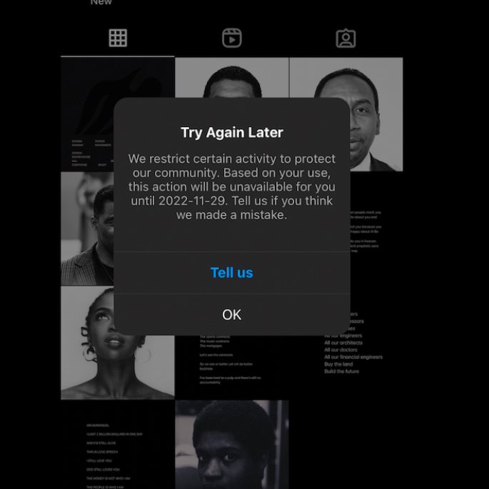 Kurrco's tweet photo. Ye (fka Kanye West) has been suspended from Instagram for 30 days https://t.co/tS0AA62kQO