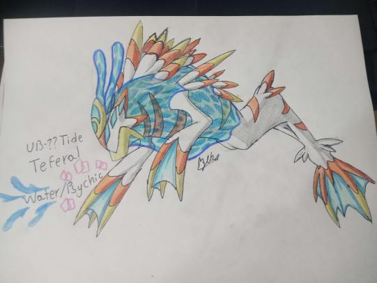 DeepZekrom's tweet photo. #BeastMonth Day 30, Rain
UB-?? Tide aka Teferal, the High Tide Pokemon, a Water Psychic type based on Tefnut (Egypt Goddess of Rainfall and Moisture), Lionfish and Beluga Whales #fakemon #fakemonartist #pokemon #artchallenge #ultrabeast https://t.co/PMciKBJKmg