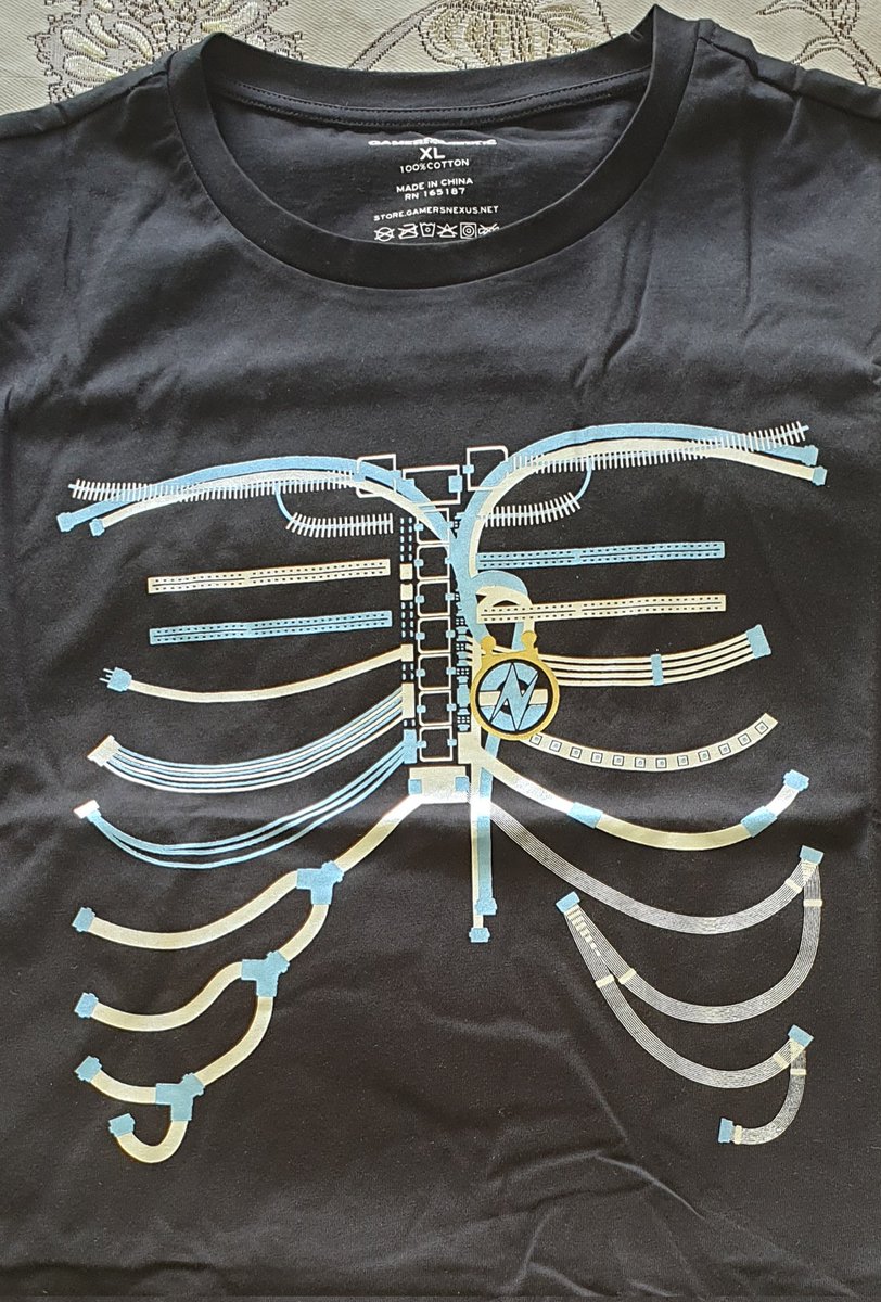AntDowling's tweet photo. Straight out of the courier bag, awesome looking (my photography skills do it no justice) LE Foil Cyber Skeleton T from @GamersNexus.  Love ya work Steve &amp; team. https://t.co/nzeYgBP37i