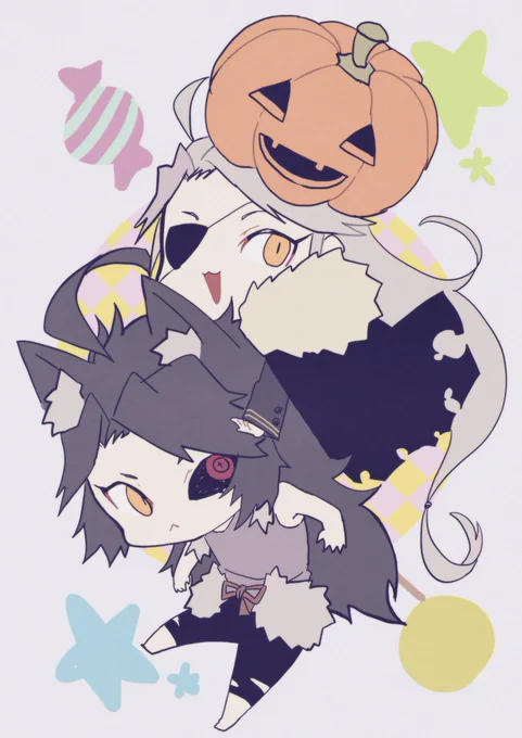首がご機嫌斜めなのでさらり絵#illustration #創作 #ハロウィンイラスト展示会2022 