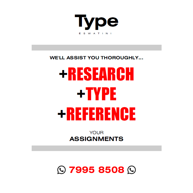 type_eswatini's tweet photo. Now offering all the help you can get!! 
Achieve desired results on your assignments with the help of our #AssignAssist team.  

WhatsApp us at 7995 8508 and get assisted immediately! 

#typeeswatini 
#typing 
#service 
#eswatini 
#tinitwitter https://t.co/UCxygAjjKn