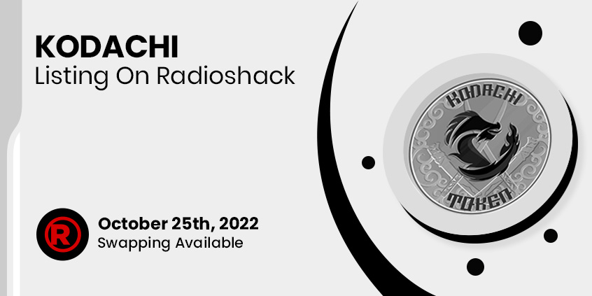 🎉 NEW LISTING! 🎉 @Kodachi_Token $KODACHI has just been listed on RadioShack #ETH 💰 Start Swapping Now: app.radioshack.org/swap?inputCurr…