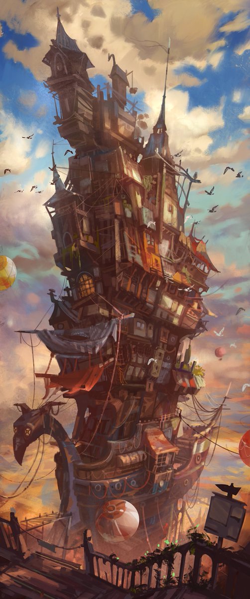 Procreate's tweet image. This week&apos;s featured #ProcreateFolio artist is Nix. We love Nix&apos;s storybook scenes and mechanical characters. 🤖

Check out their Folio here: folio.procreate.art/ghandor