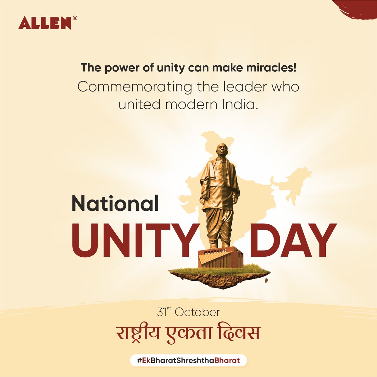 ALLENkota's tweet image. 🙏🏻 Saluting the IRON MAN of Modern India who kept the spirit of integrity and unity intact.

#UnityDay #ALLENKota #UnityDay2022 #RashtriyaEktaDiwas #EkBharatShreshthaBharat