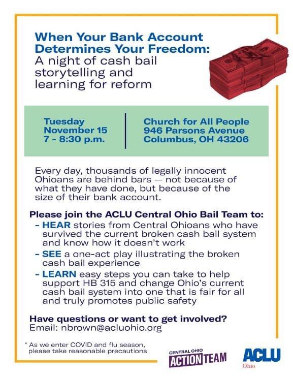 OhioCANchange's tweet photo. Information for those who have been affected by high cash bonds- https://t.co/XGZ8IWTFjC