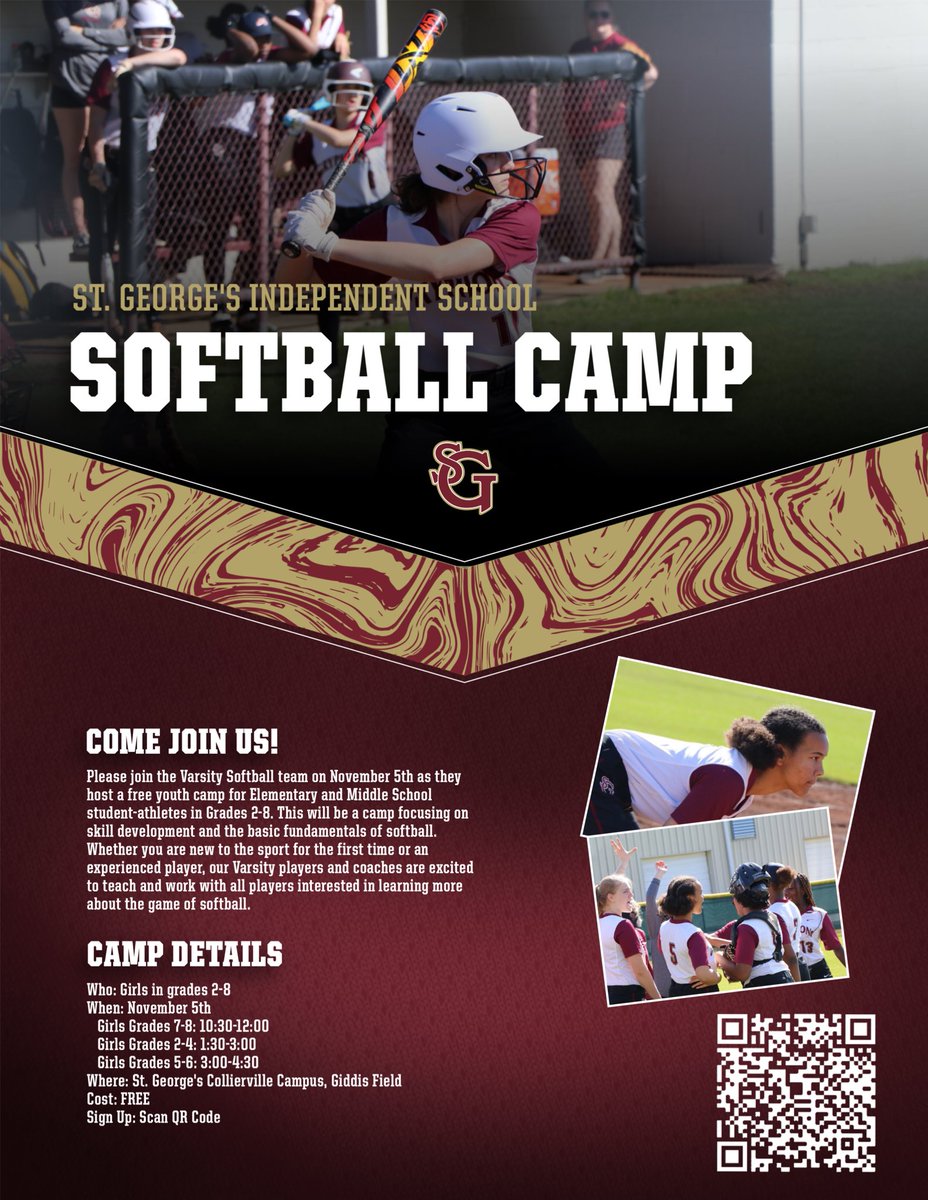 Come see us at our FREE camp this weekend! On Saturday, November 5th we will be hosting players in grades 2-8. We hope to see you there!