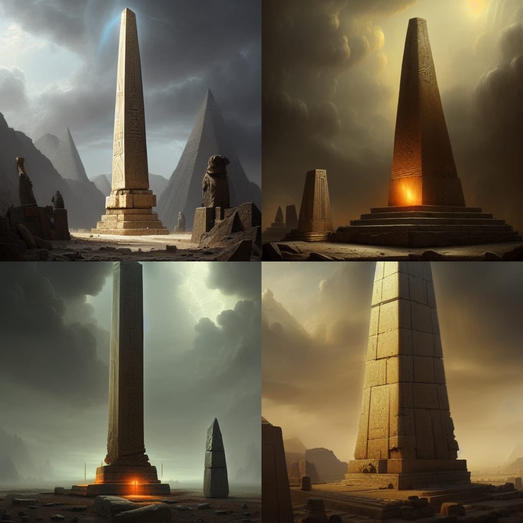 DruidOean's tweet photo. "ancient cuneiform obelisk" - made with @NightCafeStudio 

https://t.co/m38bmSCEJS

#aiart #nightcafe #digitalart https://t.co/Z4z1NuhIdl