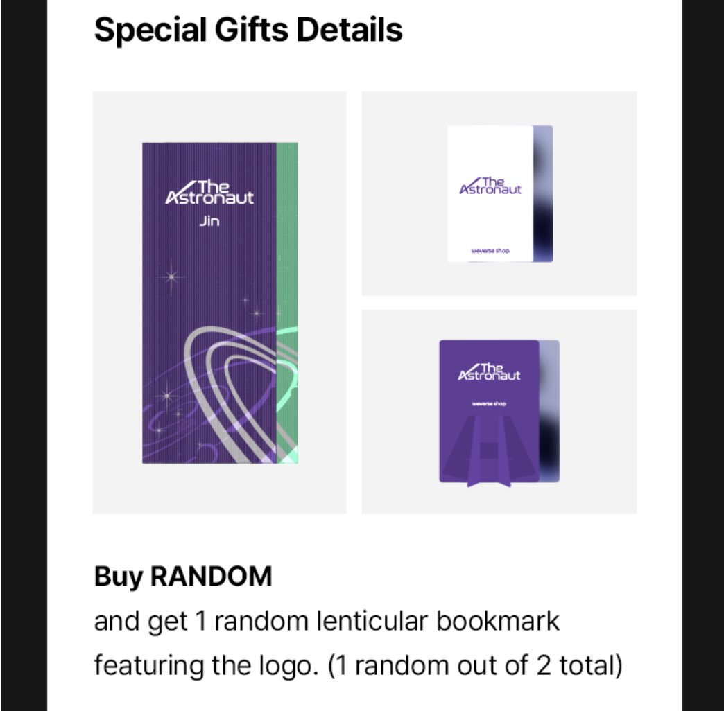 301aefyk_'s tweet photo. 碩珍 @weverseshop 特典

Special Gifts for Jin (BTS) Solo Single [The Astronaut] Weverse Shop

#BTS #JIN #TheAstronaut #Gife #金碩珍 https://t.co/92dCpQCHna