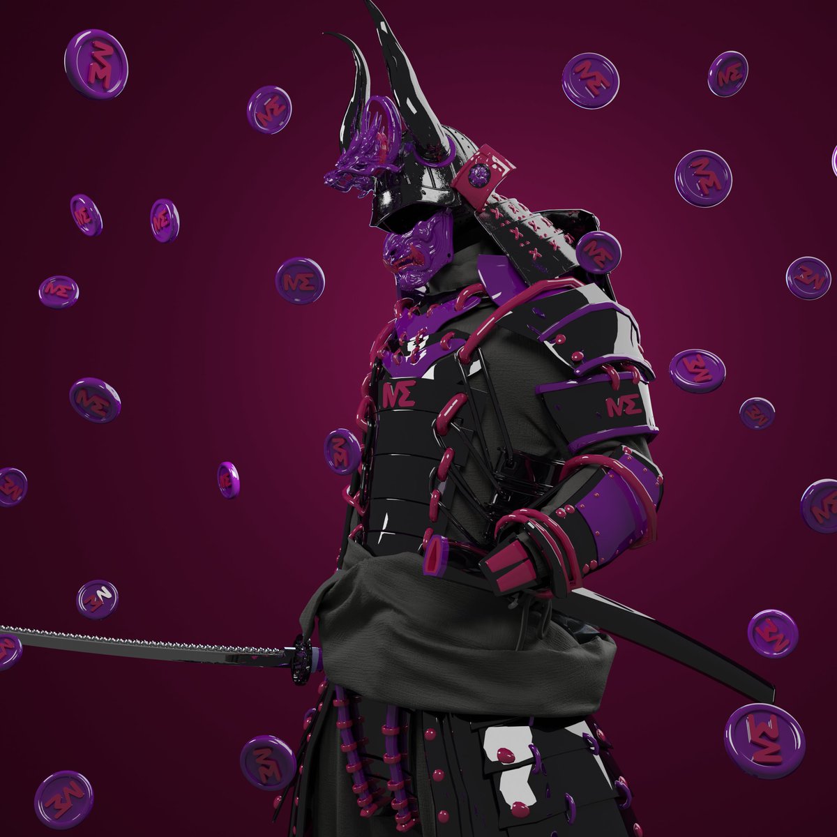 1/1 YOMI NFT made for our Shogun <a href="/MagicEden/">Magic Eden 🪄</a>

Where the battle rages, the loyalty of the warrior is proven. 

Welcome to a new era ⛩️💜 

#MagicEden #SolanaNFT #ComingSoon