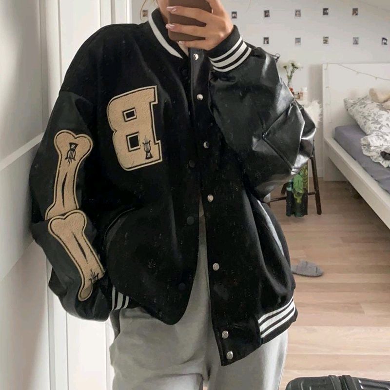 hernando_edmund's tweet photo. Check out Varsity Bomber Baseball Jacket Bone Patchwork College Vintage Korean Jersey Jacket For Men Women for ₱770. Get it on Shopee now! https://t.co/ZIVIowvZE5 https://t.co/E3ikqahgLT