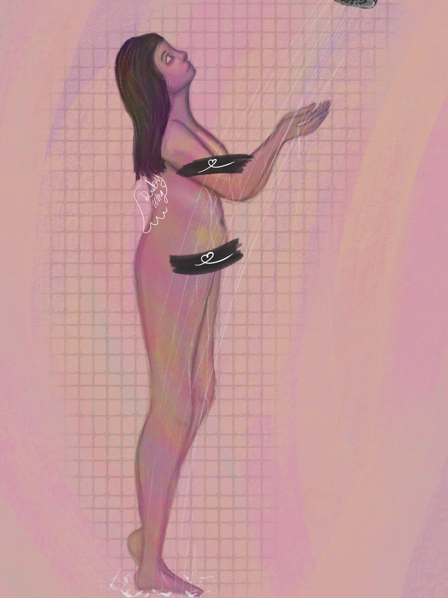 Rubywingnsfw's tweet image. Girl enjoying her shower |\censored version/|