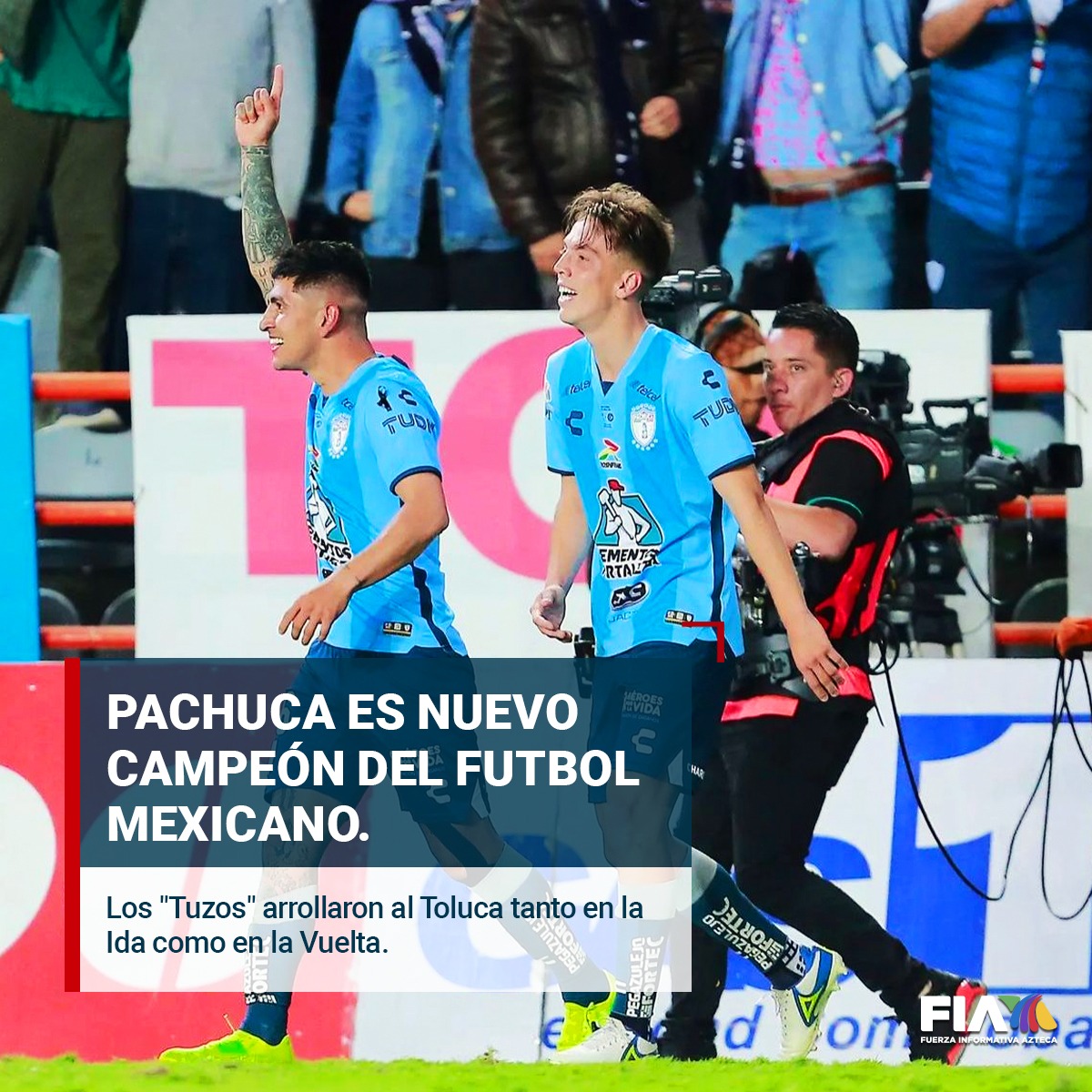 🏆⚽¡Pachuca, nuevo campeón del futbol mexicano! Los #Tuzos ARROLLARON al @TolucaFC tanto en la Ida como en la Vuelta de la Final del #Apertura2022 de la @LigaBBVAMX. Es el séptimo título de liga para los hidalguenses.