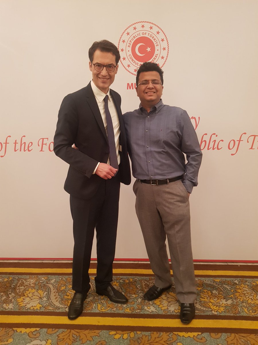 A big shoutout to my friend Tolga Kaya, Consul General of #Turkey, for his amazing hospitality on the occasion of Turkish National Day. Tolga's term in #India ends next month. He will be missed. @trpresidency