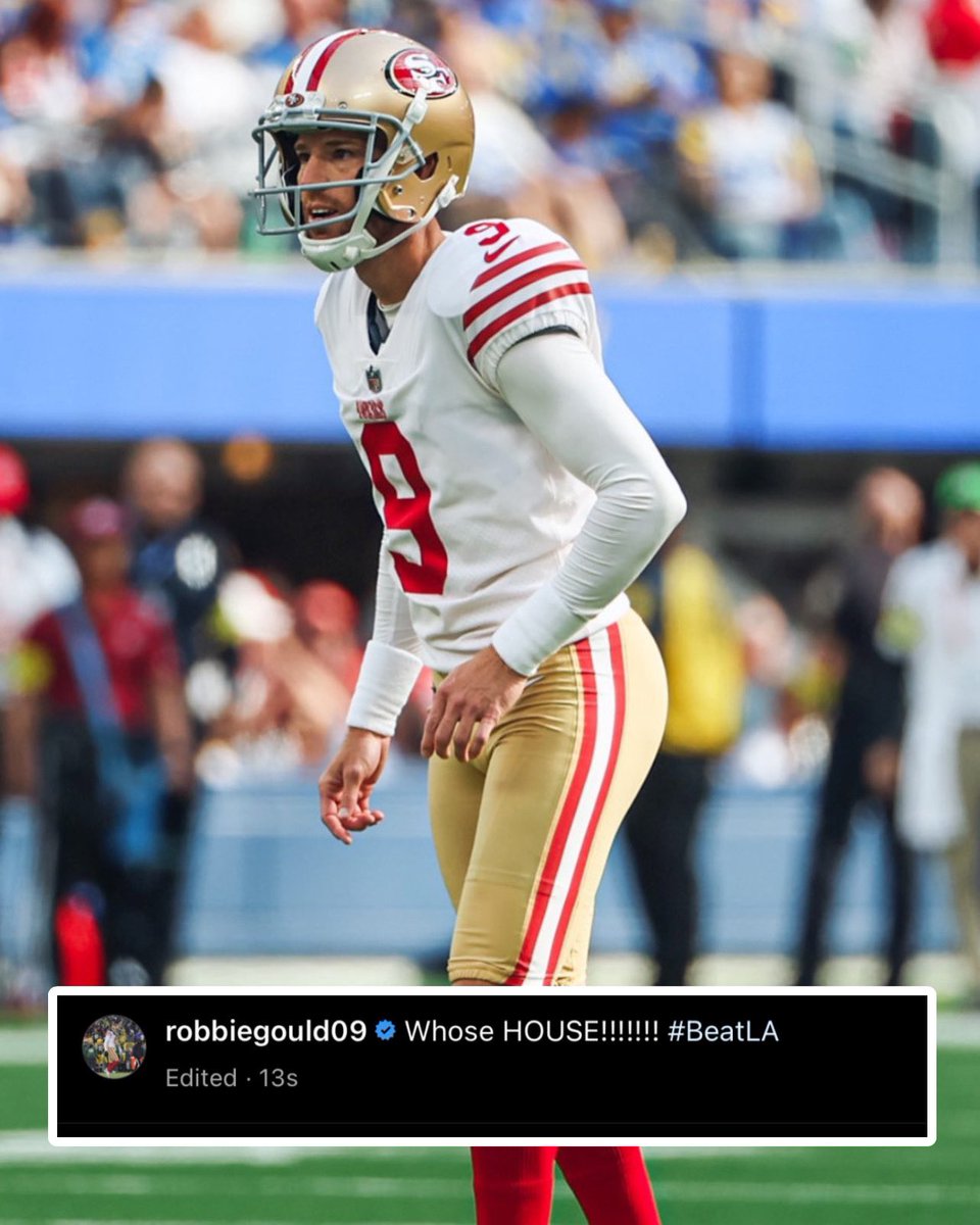 OurSf49ers's tweet photo. #49ers Robbie Gould is a menace 💀 https://t.co/oF74F1sBuZ